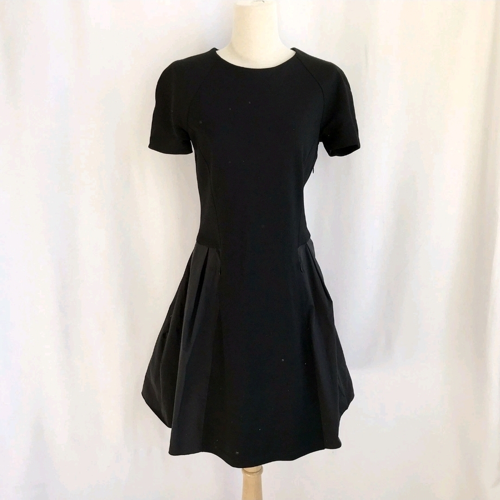 Jil Sander Short Sleeve  Little Black Cocktail Dress Knee Length 34 (Small) - Picture 2 of 9